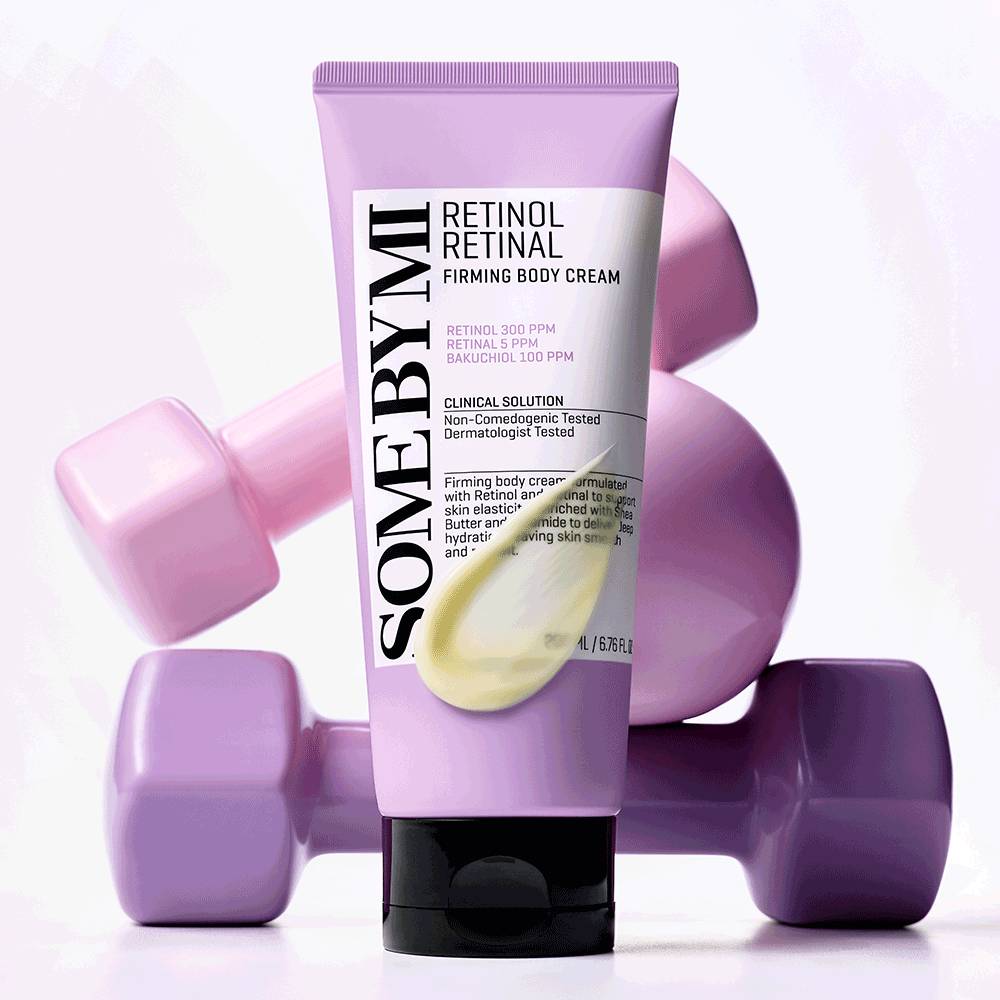 SOME BY MI Retinol Retinal Firming Body Cream 200ml in lavender tube with black cap on Tampa Home & Garden Store