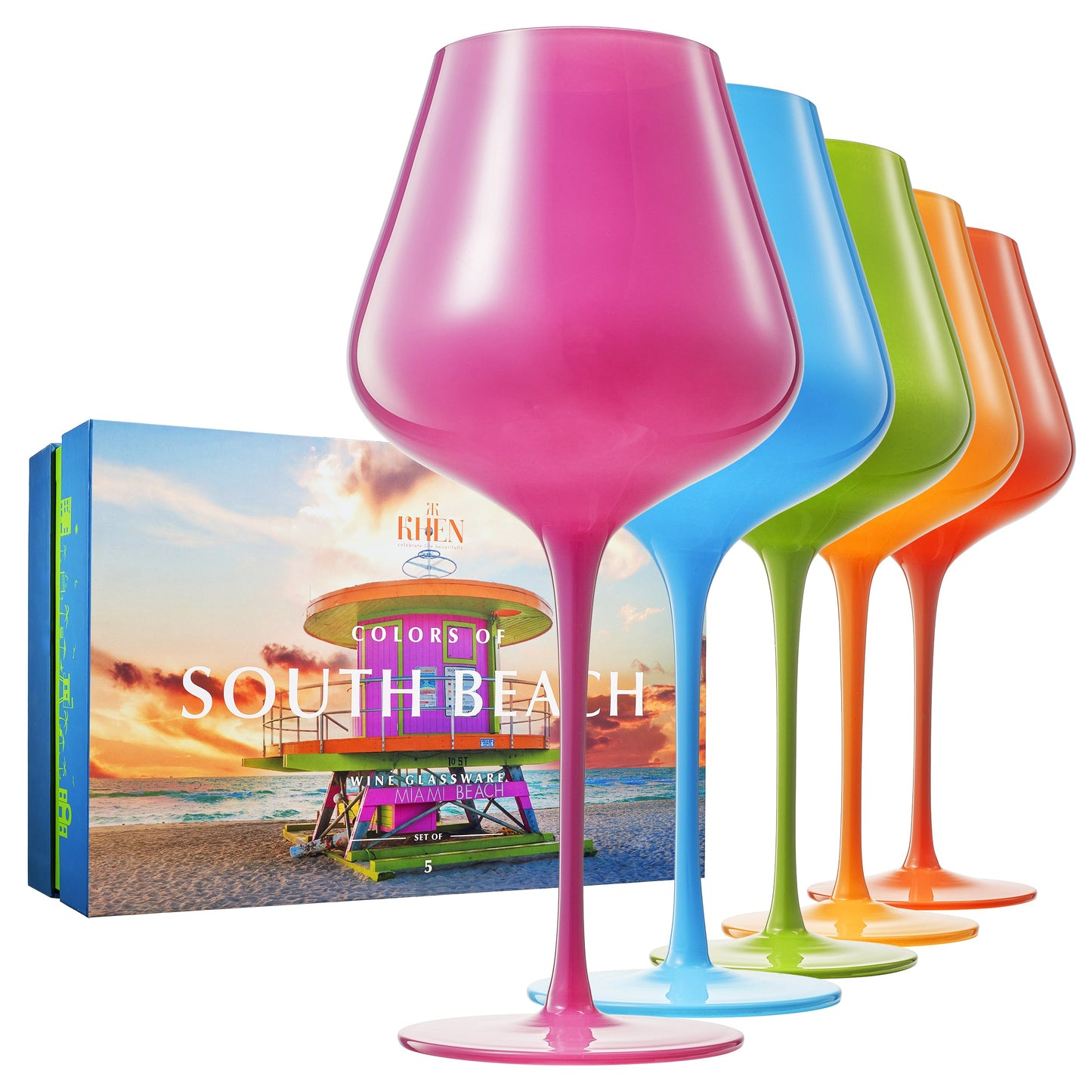 Stagioni South Beach Wine Glasses Set of 5
