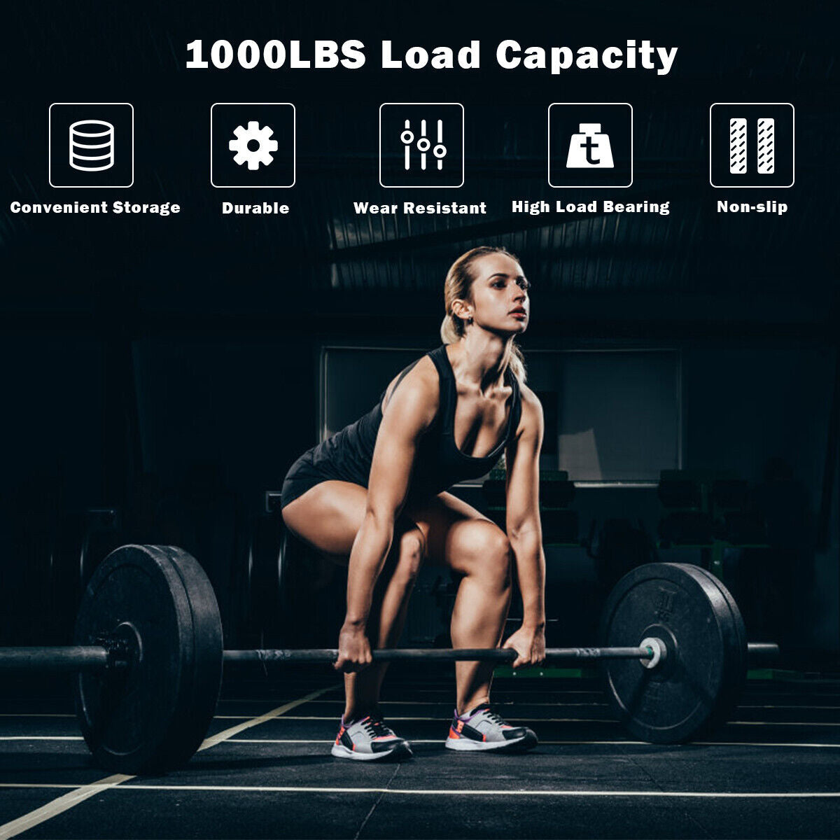 1000 lbs weight lifting barbell with black plates DirectDeals on Tampa Home & Garden Store