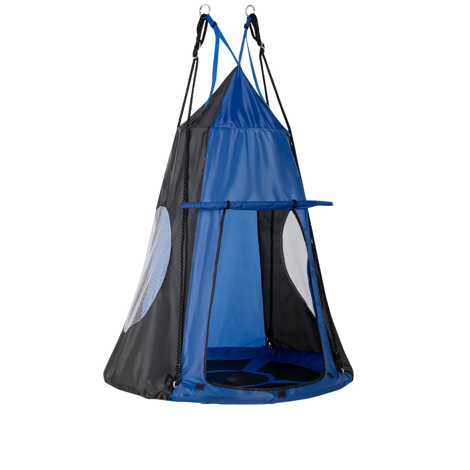 2-in-1 40-Inch Kids Hanging Chair Detachable Swing Tent in blue and black by GemGear on Tampa Home & Garden Store
