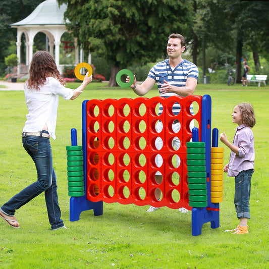Jumbo 4-to-Score Giant Game Set with 42 Jumbo Rings and Quick-Release Slider - Tampa Home & Garden Store