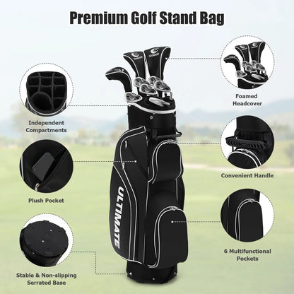 Women's Complete Golf Club Set With Stand Bag