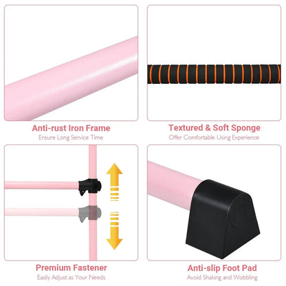 4 Feet Ballet Barre with Adjustable Height