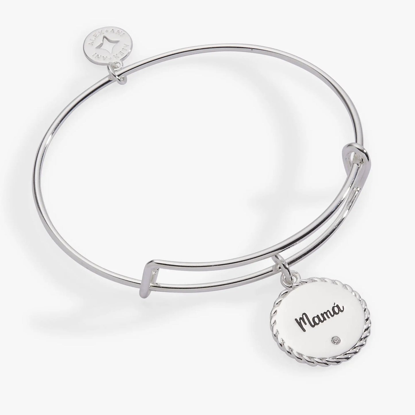 Mama Charm Bangle for Moms Gift with Crystal