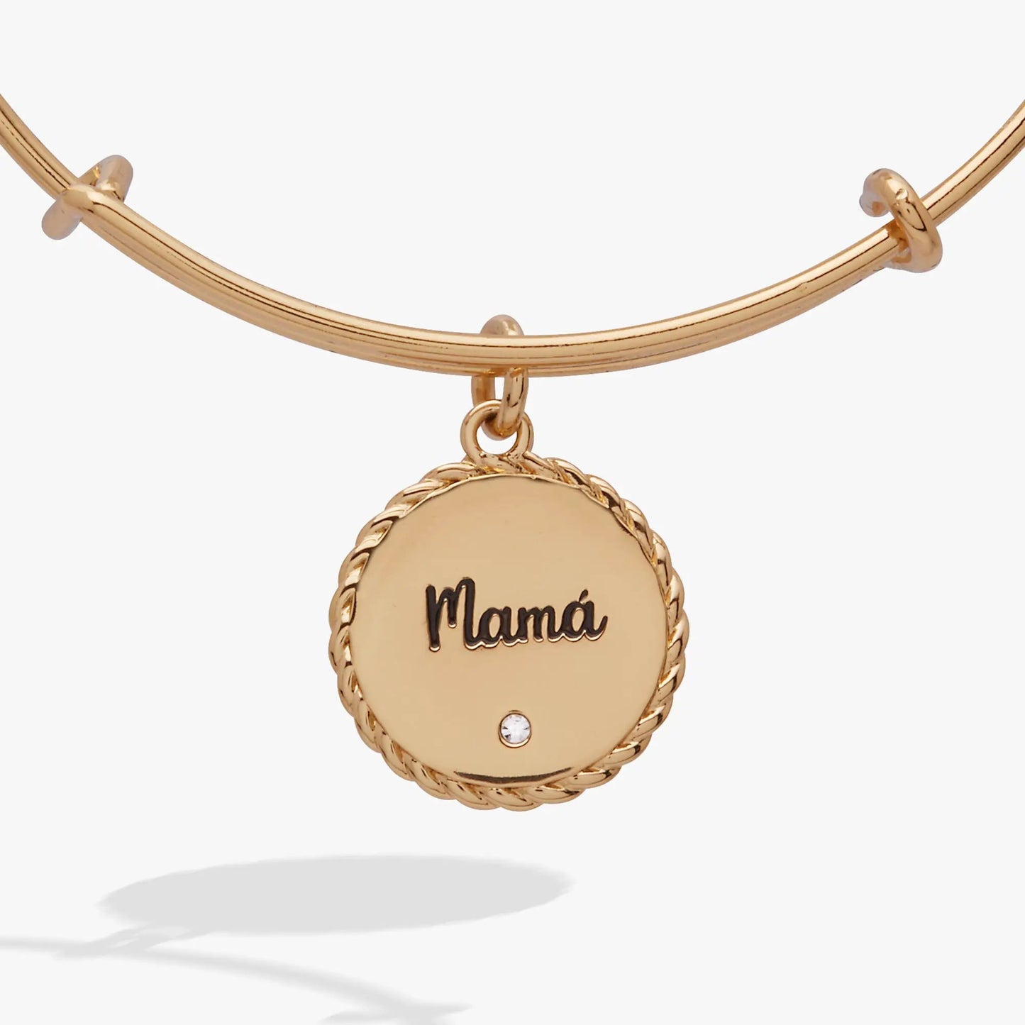 Mama Charm Bangle for Moms Gift with Crystal