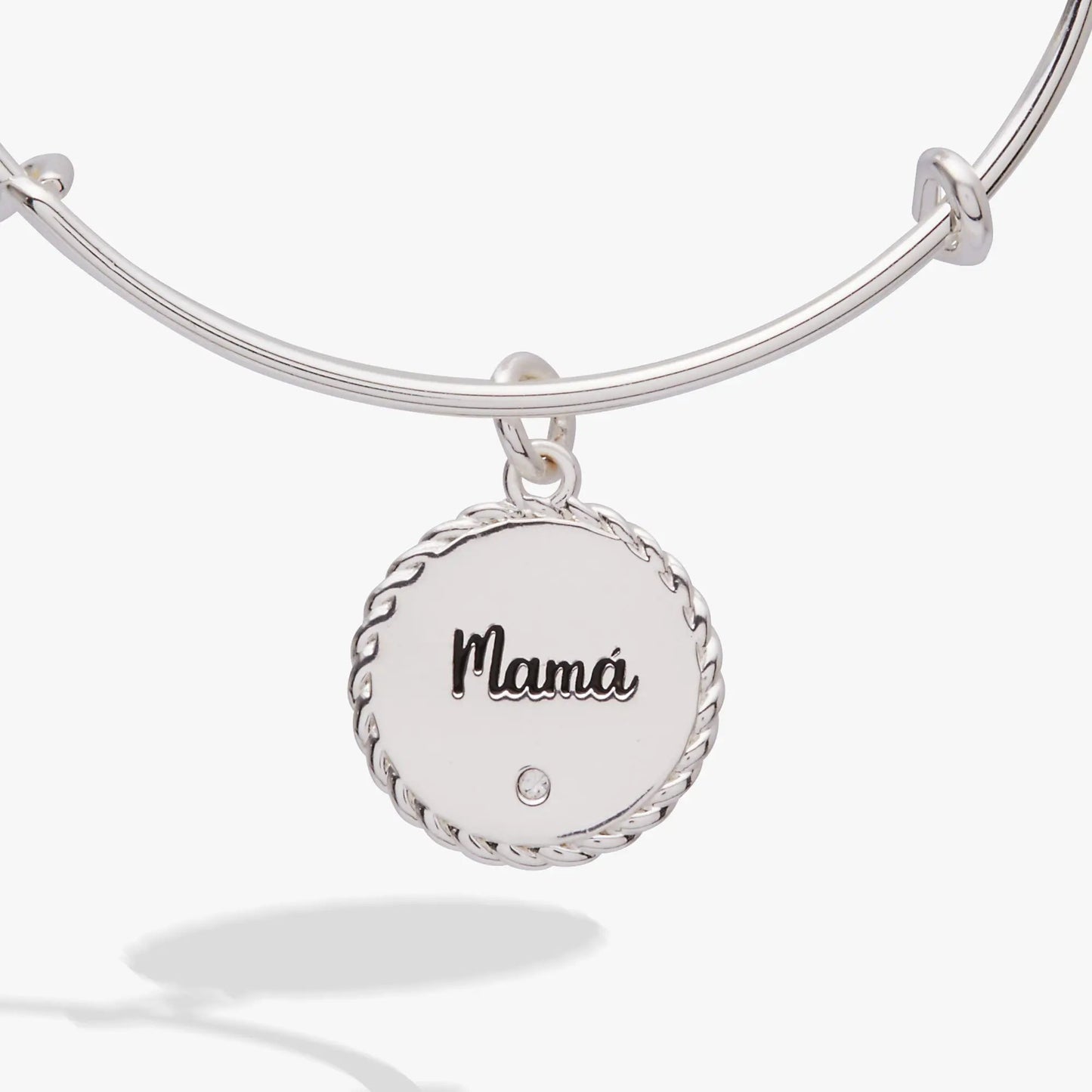 Mama Charm Bangle for Moms Gift with Crystal