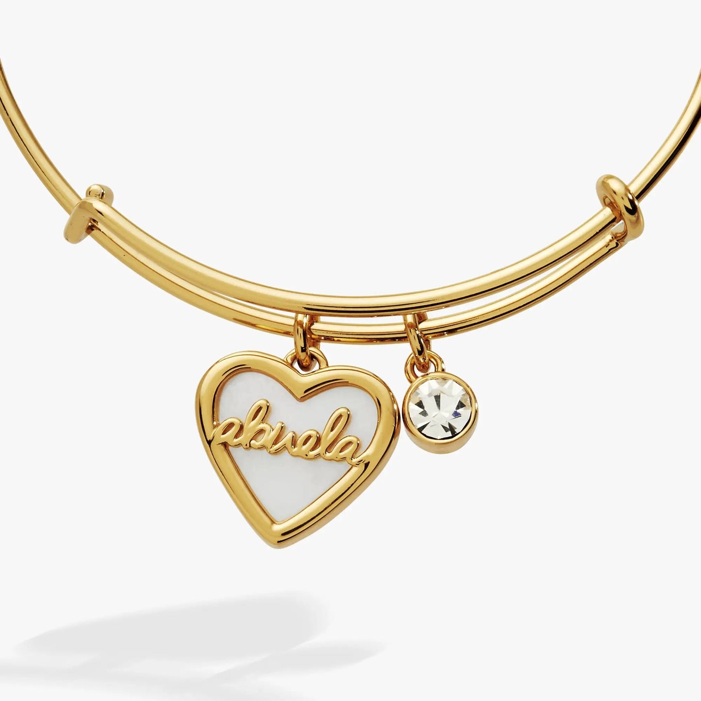 Abuela Mother of Pearl Heart Charm Bracelet