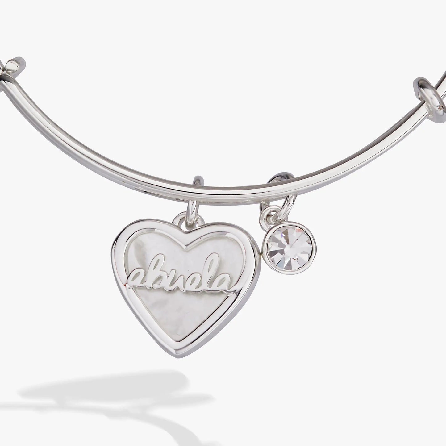 Abuela Mother of Pearl Heart Charm Bracelet