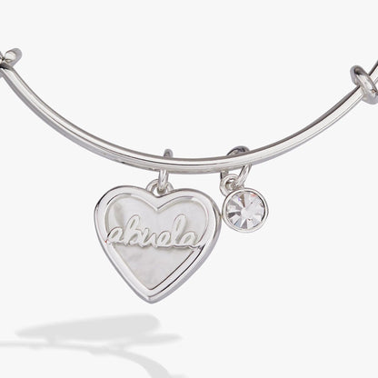 Abuela Mother of Pearl Heart Charm Bracelet