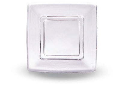 Square Glass Pillar Plate - 4.75"