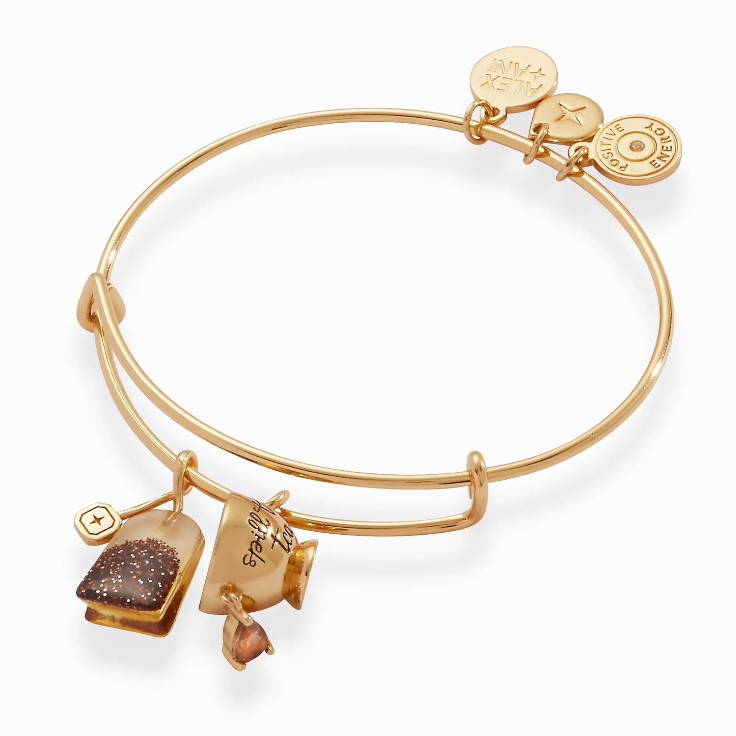 Spill the Tea Cup and Tea Bag Charm Bangle