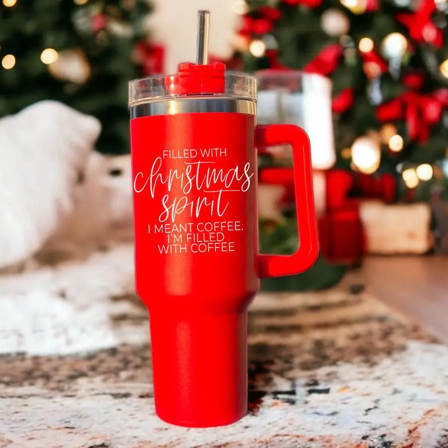 Christmas Spirit Coffee Mug 40oz Insulated