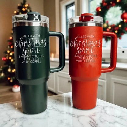 Christmas Spirit 40oz Coffee Mug with Handle