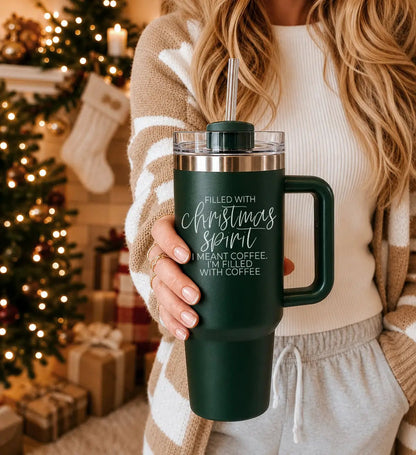 Christmas Spirit 40oz Coffee Mug with Handle