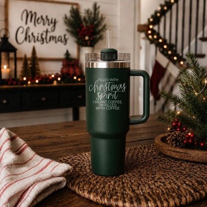 Christmas Spirit 40oz Coffee Mug with Handle