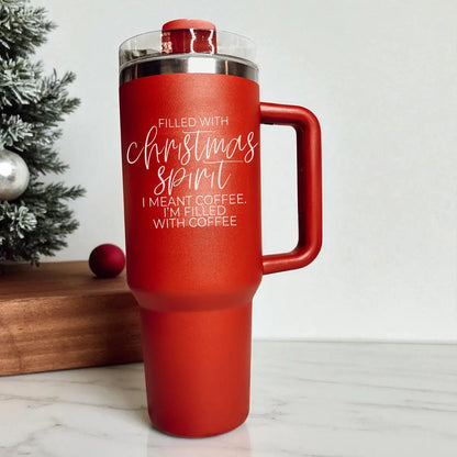 Christmas Spirit 40oz Coffee Mug with Handle