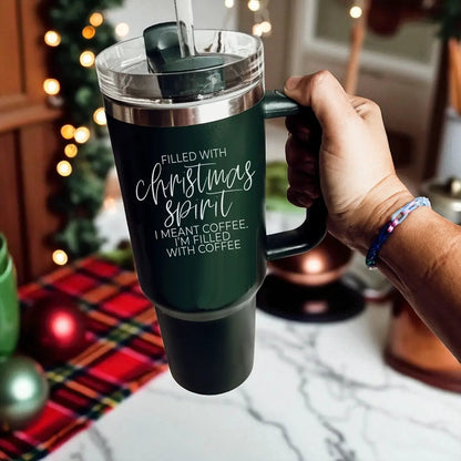 Christmas Spirit 40oz Coffee Mug with Handle