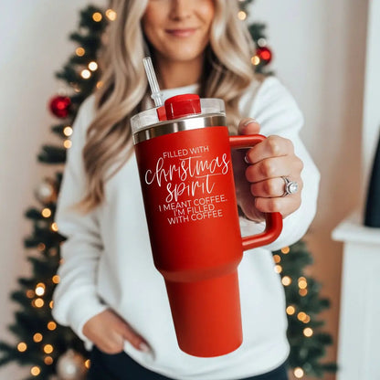 Christmas Spirit 40oz Coffee Mug with Handle