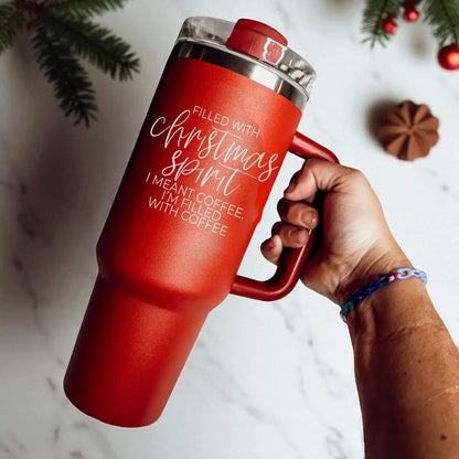 Christmas Spirit 40oz Coffee Mug with Handle