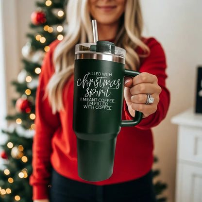 Christmas Spirit 40oz Coffee Mug with Handle