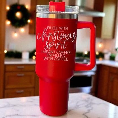 Christmas Spirit Coffee Mug 40oz Insulated