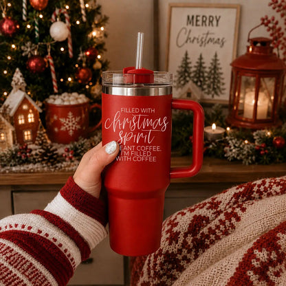 Christmas Spirit 40oz Coffee Mug with Handle