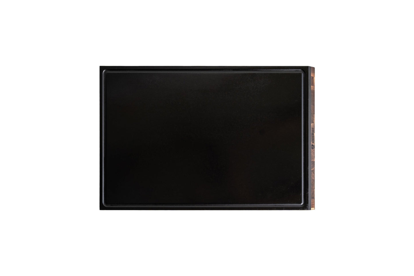 Everyday Knife & Board Set black cutting board with wood edge by STEELPORT Knife Co on Tampa Home & Garden Store