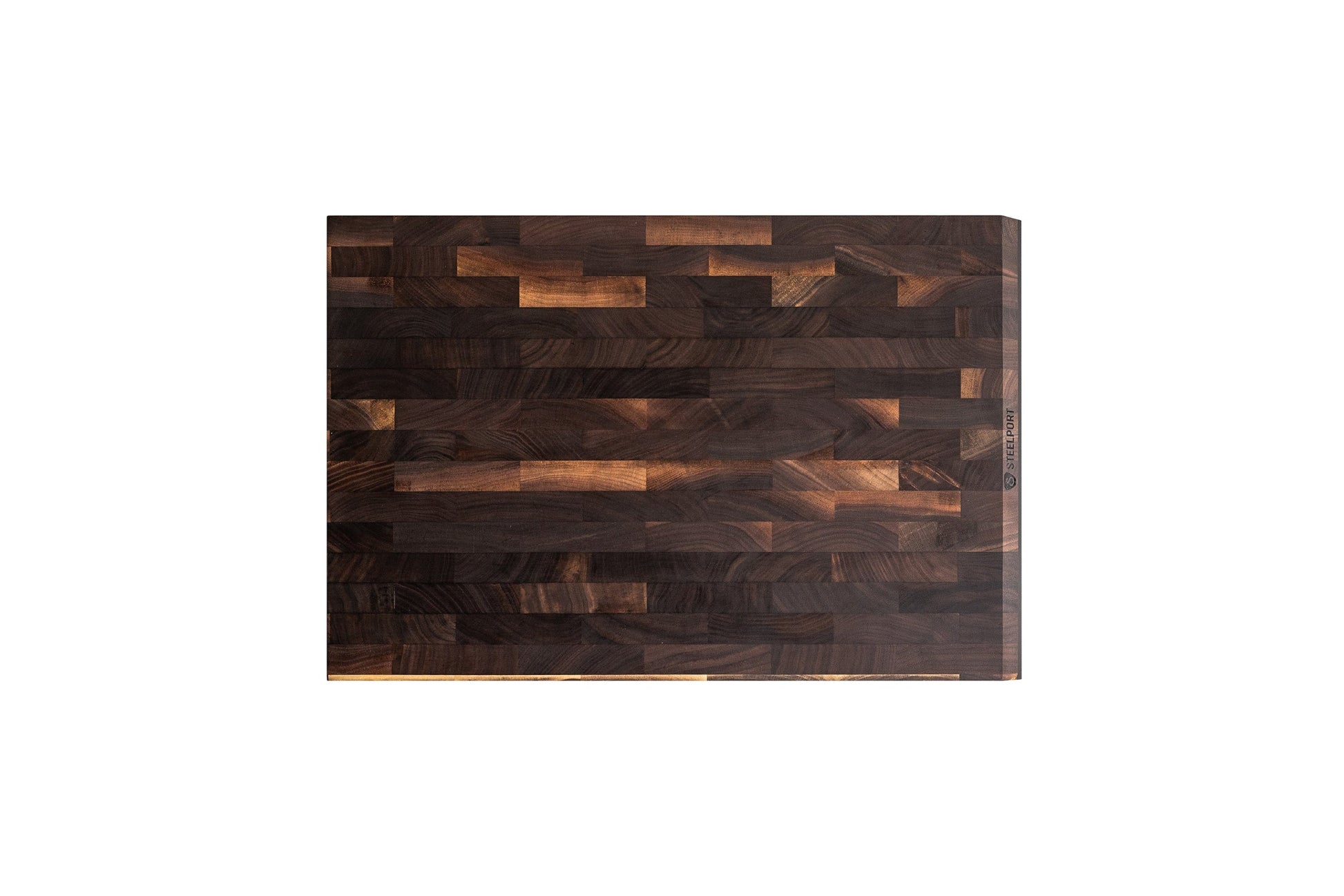 Everyday Knife & Board Set patchwork dark wood cutting board STEELPORT Knife Co on Tampa Home & Garden Store