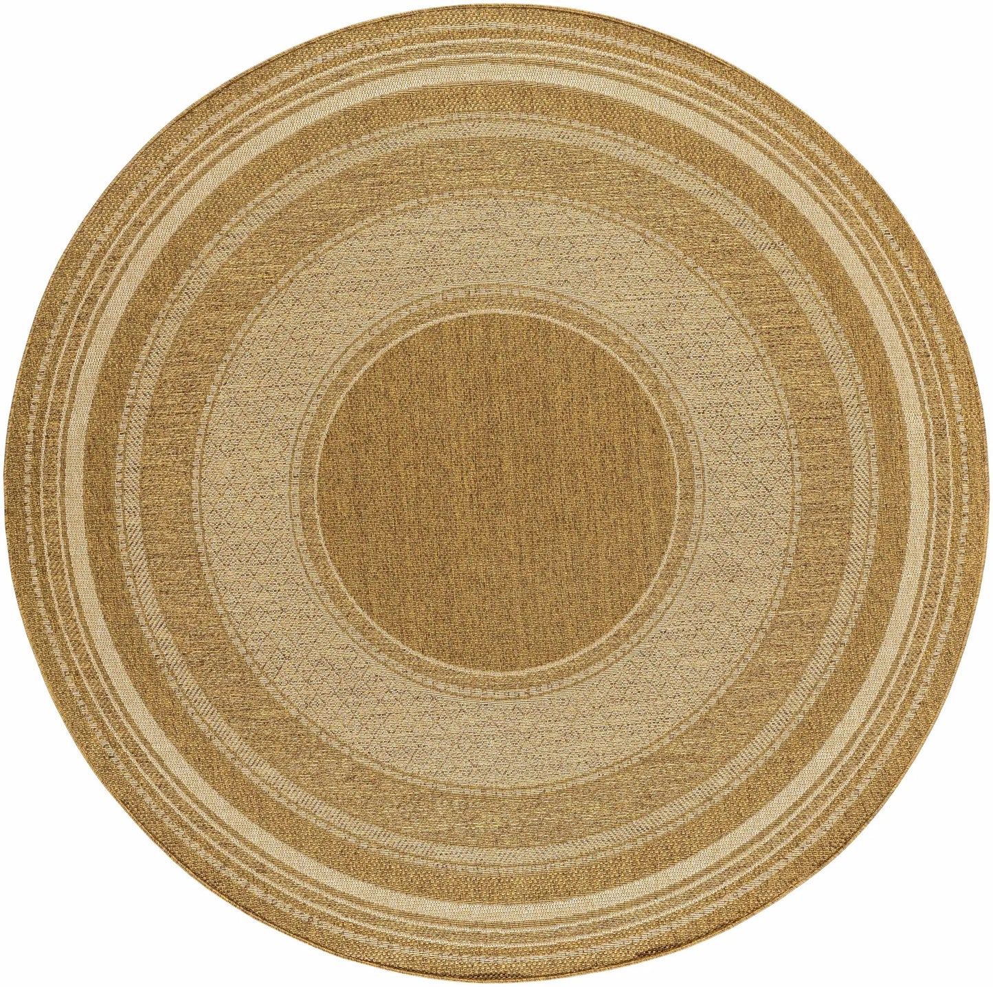 Chael Flatweave Faux Jute Outdoor Rug, round natural tan, Boutique Rugs on Tampa Home & Garden Store