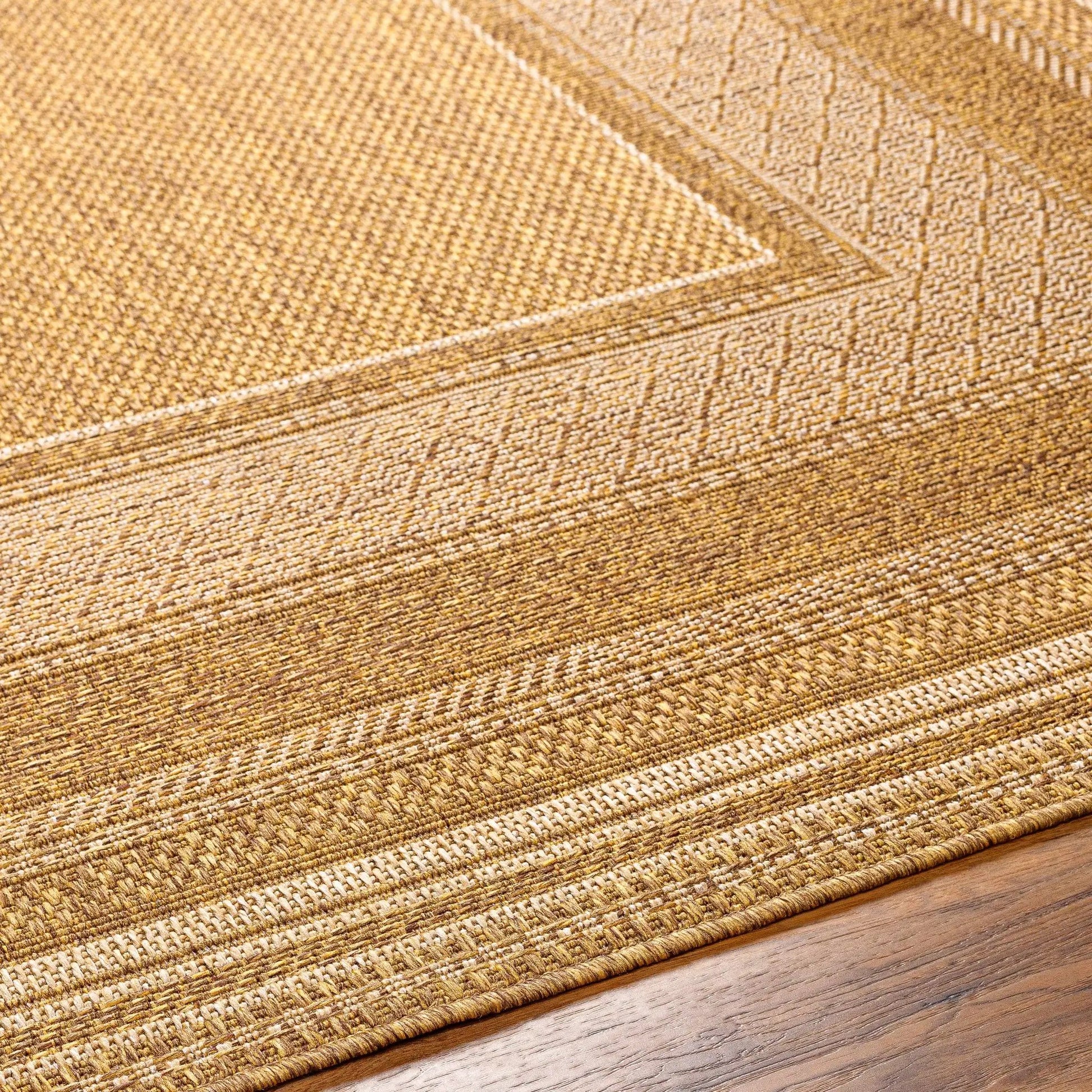 Chael Flatweave Faux Jute Outdoor Rug natural tan textured weave Boutique Rugs on Tampa Home & Garden Store