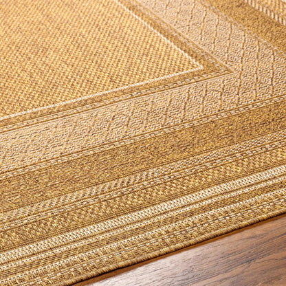 Chael Flatweave Faux Jute Outdoor Rug natural tan textured weave Boutique Rugs on Tampa Home & Garden Store