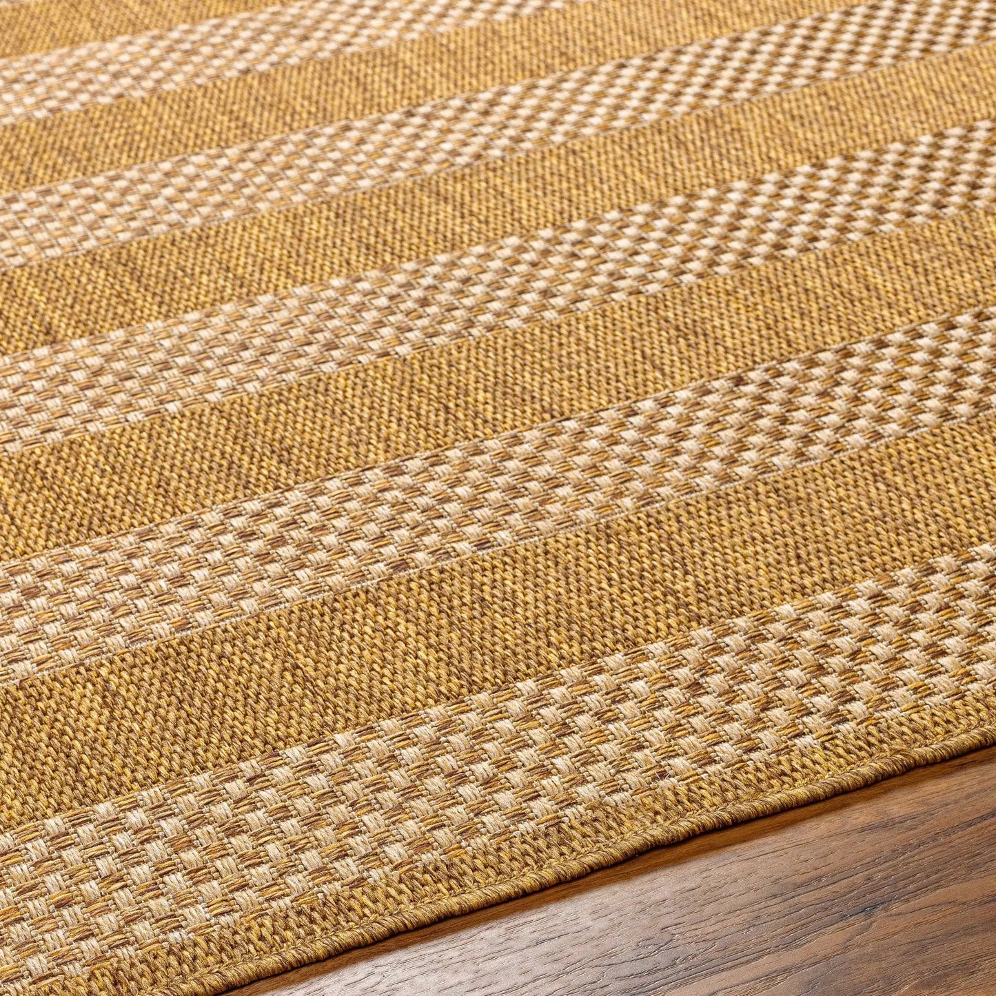 Hiero Flatweave Faux Jute Outdoor Rug natural brown tan, Boutique Rugs on Tampa Home & Garden Store
