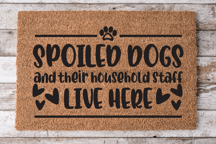 Spoiled Dog Lives Here - Dog Door Mat - 30x18" Coir Door Mat - DECOE-CM-033