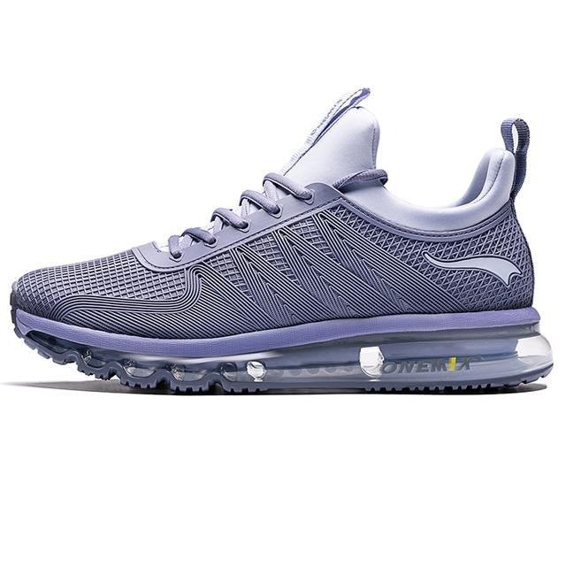 Stevvex Sport Mens Running Sneakers Air Cushion with lilac mesh upper and non-slip outsole on Tampa Home & Garden Store