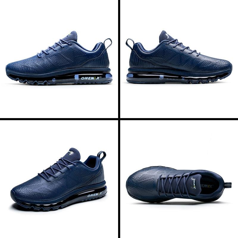 Sport Mens Running Shoes Stevvex navy breathable mesh with air cushion sole on Tampa Home & Garden Store
