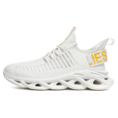 Sneakers Stevvex white breathable running ST85SH4005GGB with mesh upper and blade sole on Tampa Home & Garden Store