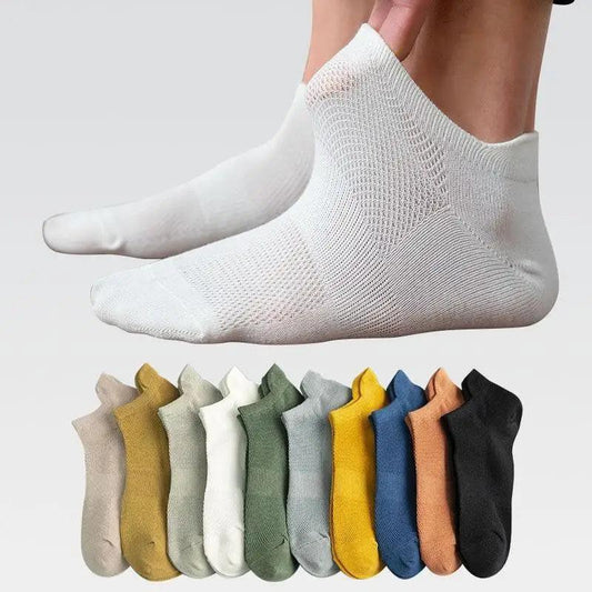 Athletic cotton ankle socks for men by Stevvex, breathable mesh, multicolor 12-pack on Tampa Home & Garden Store