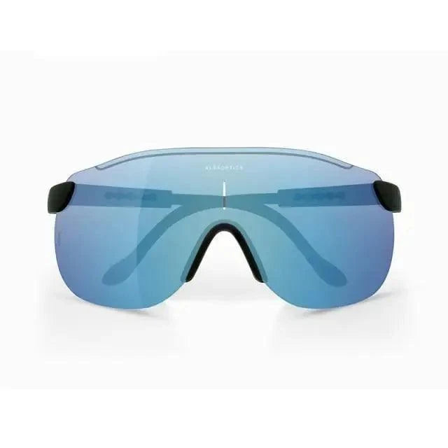 Sport riding sunglasses Stevvex with blue mirrored lenses wraparound MTB eyewear on Tampa Home & Garden Store