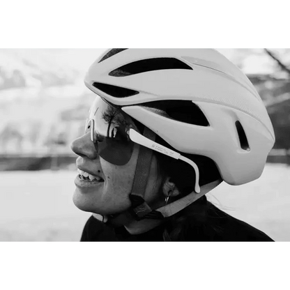 Sport riding sunglasses Stevvex white frame with dark lenses for cycling on Tampa Home & Garden Store