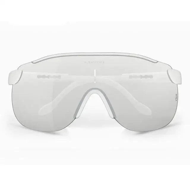 Stevvex sport riding sunglasses wraparound white frame gray lenses on Tampa Home & Garden Store
