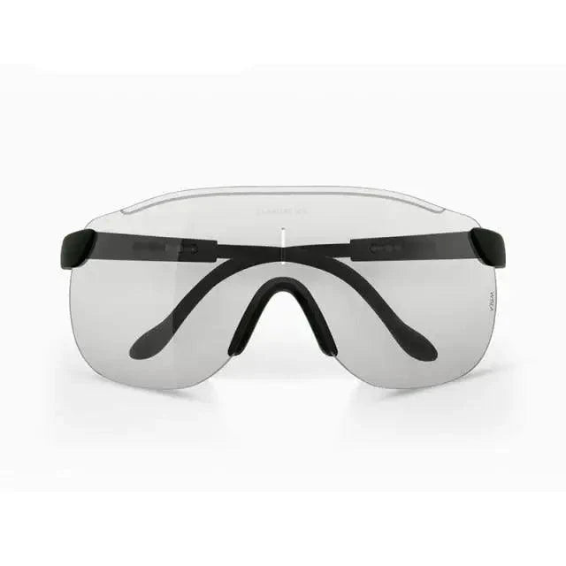 Stevvex sport riding sunglasses wraparound shield lenses, black frame, silver mirrored on Tampa Home & Garden Store