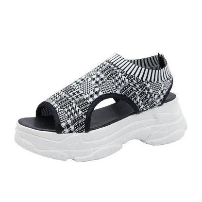 Sport Women Slip on Open Toe Platform Sandals