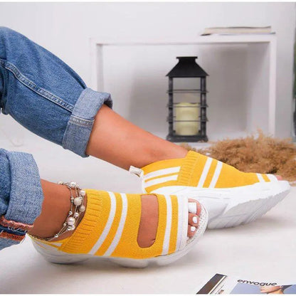 Sport Women Slip on Open Toe Platform Sandals