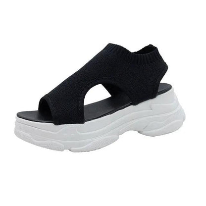 Sport Women Slip on Open Toe Platform Sandals