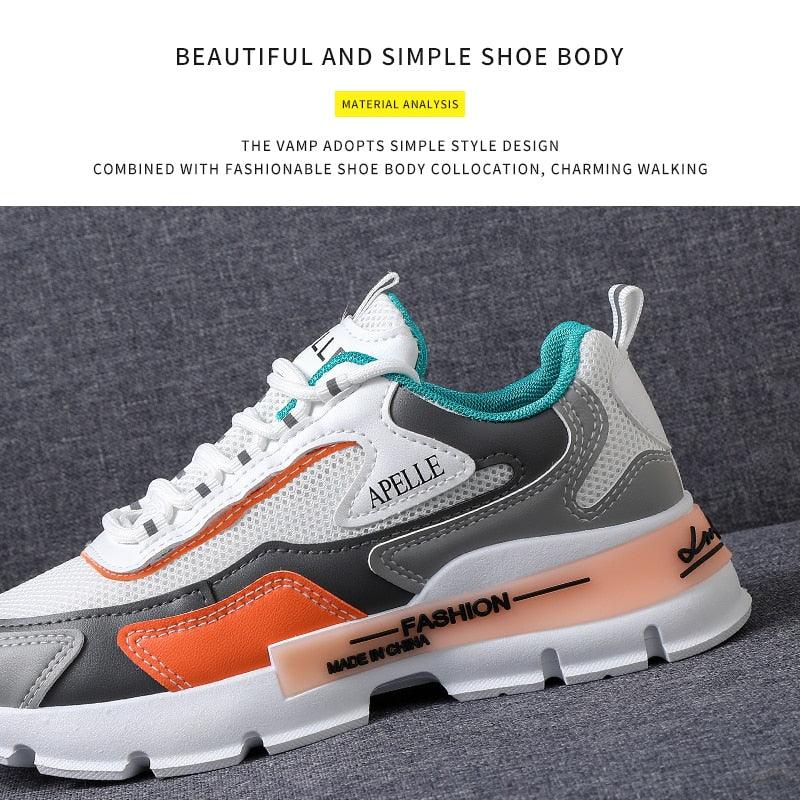 Stevvex women's athletic running shoes with breathable mesh upper teal lining and orange accents on Tampa Home & Garden Store