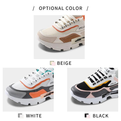 Stevvex Women's Running Shoes athletic sneakers with mesh upper and chunky platform in 3 colors on Tampa Home & Garden Store