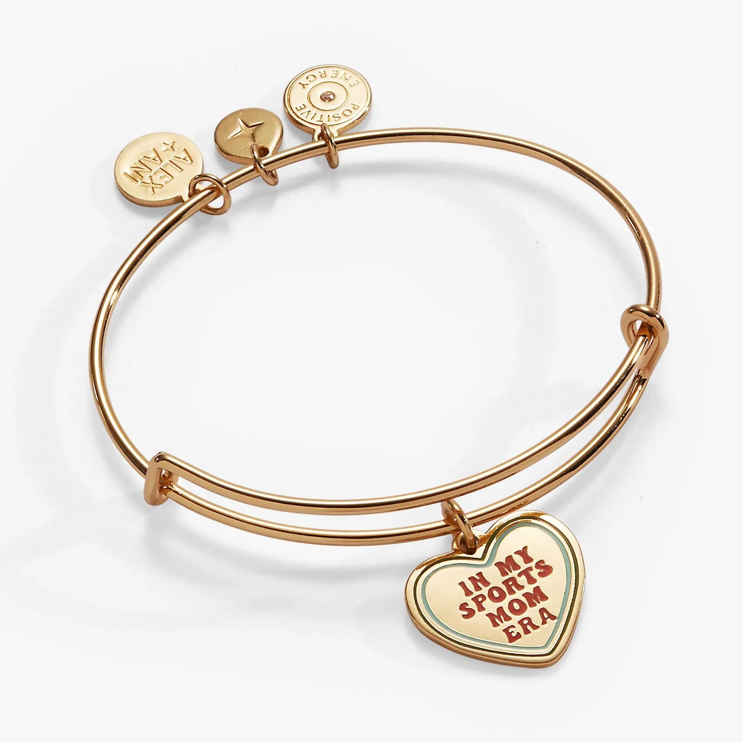 In My Sports Mom Era Heart Charm Bangle Bracelet