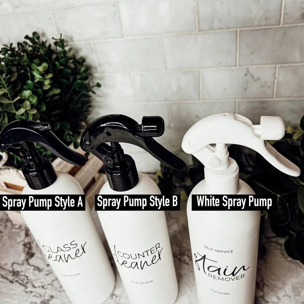 16oz Plastic Cleaning Bottles With Spray Pump