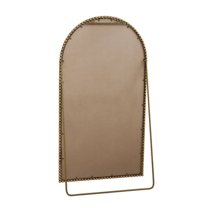 Iron Arch Retro Full Length Mirror by HouseOfZazla gold with beaded edge and legs on Tampa Home & Garden Store