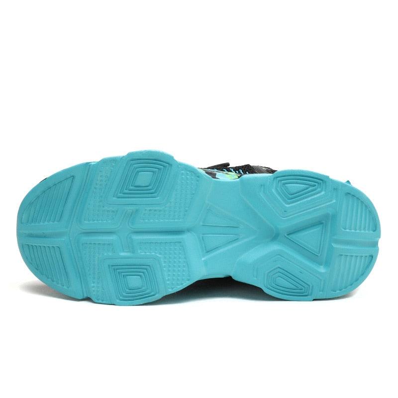 Stevvex kids sneakers turquoise outsole with geometric tread pattern for boys on Tampa Home & Garden Store